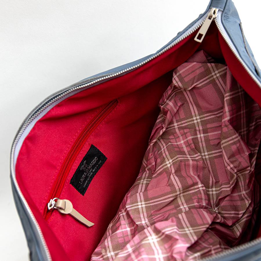 Laura Di Maggio BIKER – borsa in pelle soft stampa chiodo avio Qualità Garantita
