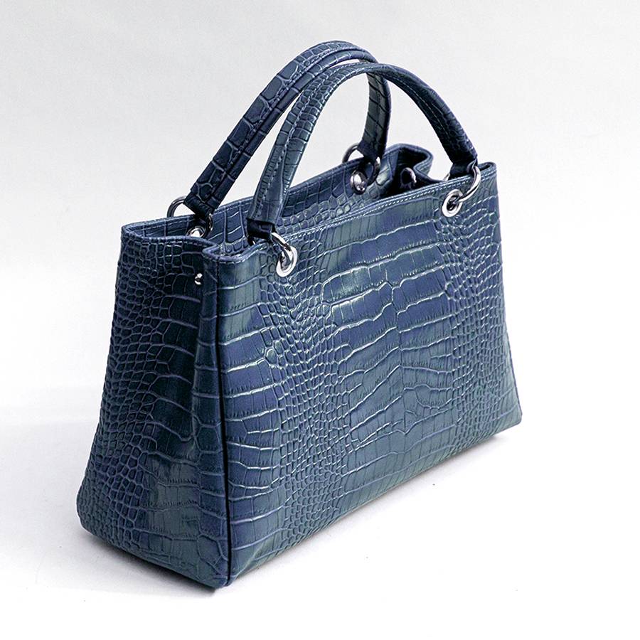 Laura Di Maggio MISTY – bauletto in pelle stampa cocco avio Promozione Limitata