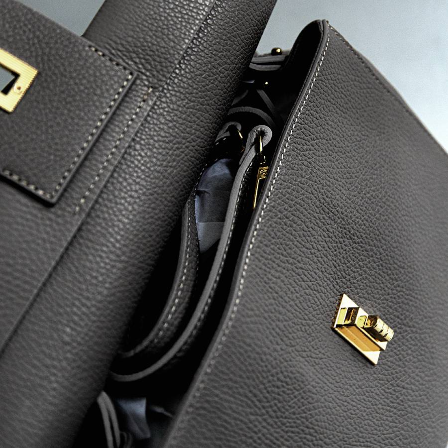 Laura Di Maggio ZELDA – borsa in pelle dollaro nera Shopping Online