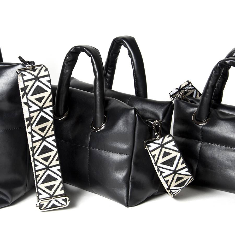 Laura Di Maggio GIOY BIG – Tote bag in nappa trapuntata nera Prezzo Ridotto