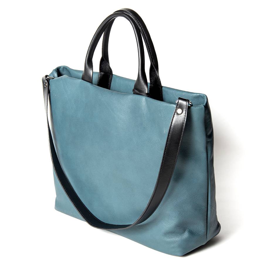 Laura Di Maggio IOLE – shopping in pelle nappa petrolio Novità