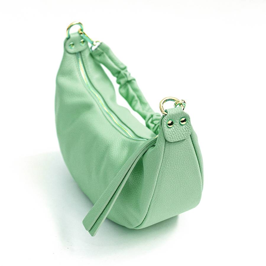 Laura Di Maggio SUSAN – Baguette in pelle verde menta Vendite Flash