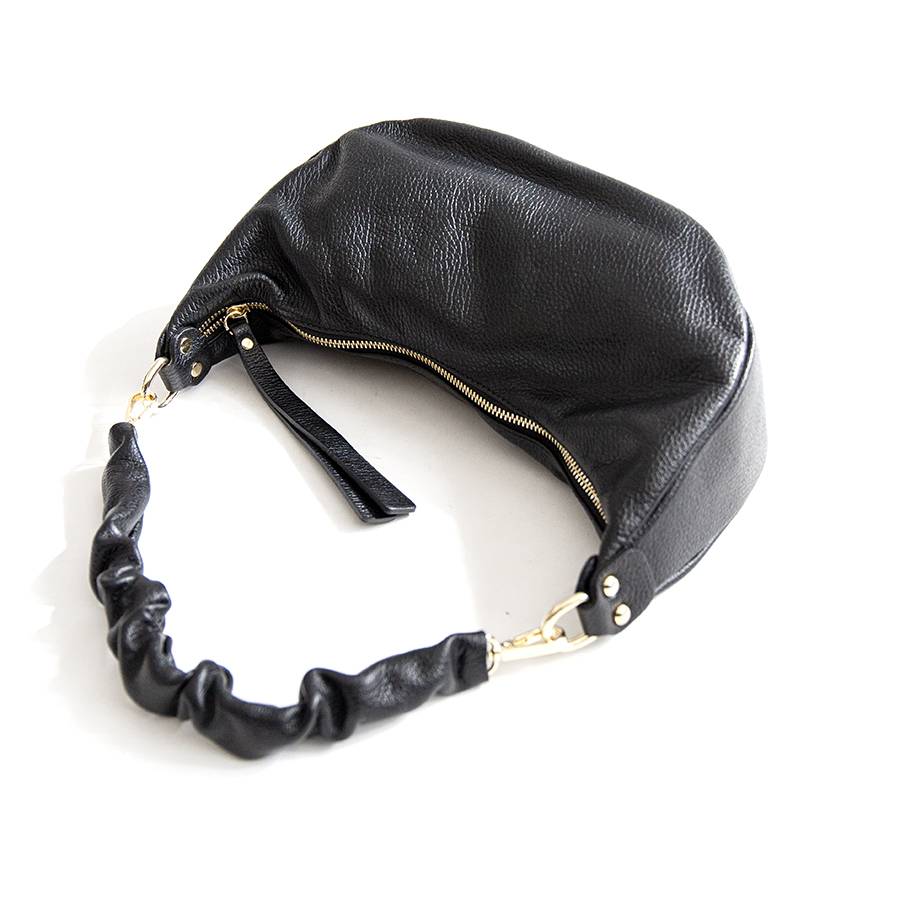Laura Di Maggio SUSAN – Baguette in pelle nera In Saldo