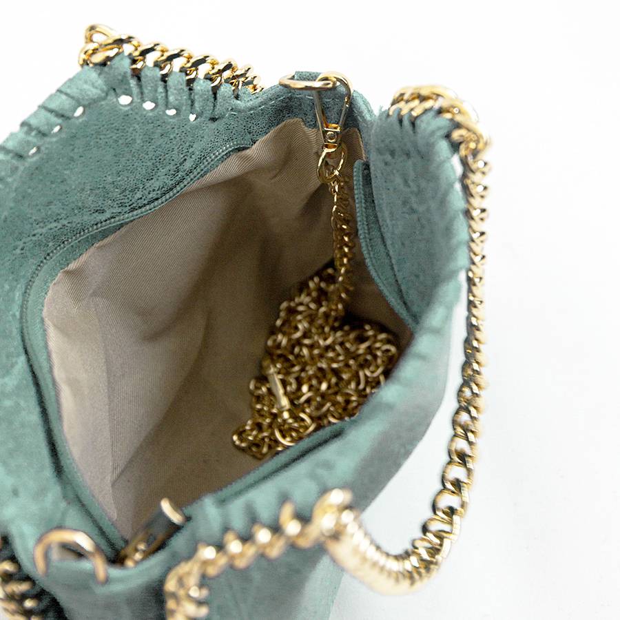 Laura Di Maggio LUMI – Borsa con catene in pelle vintage menta Moda