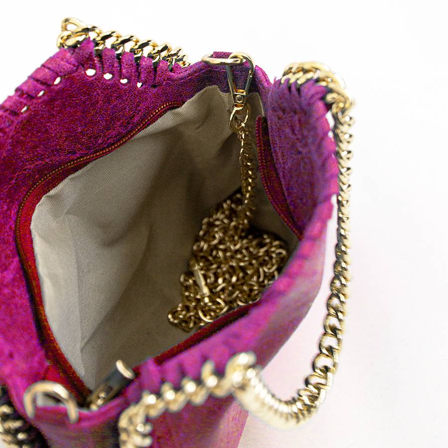 Laura Di Maggio LUMI – Borsa con catene in pelle vintage fuxia 2025