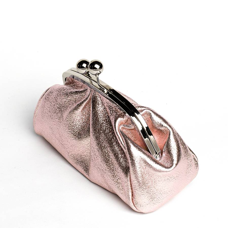 Laura Di Maggio CLUTCH – borsetta in pelle laminata cipria Vendita Economica