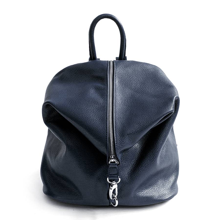 Laura Di Maggio FLIP – Zaino con zip in pelle notte