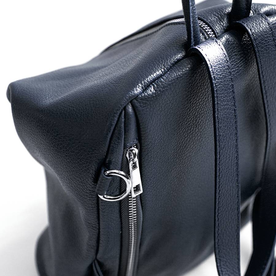 Laura Di Maggio FLIP – Zaino con zip in pelle notte 2025