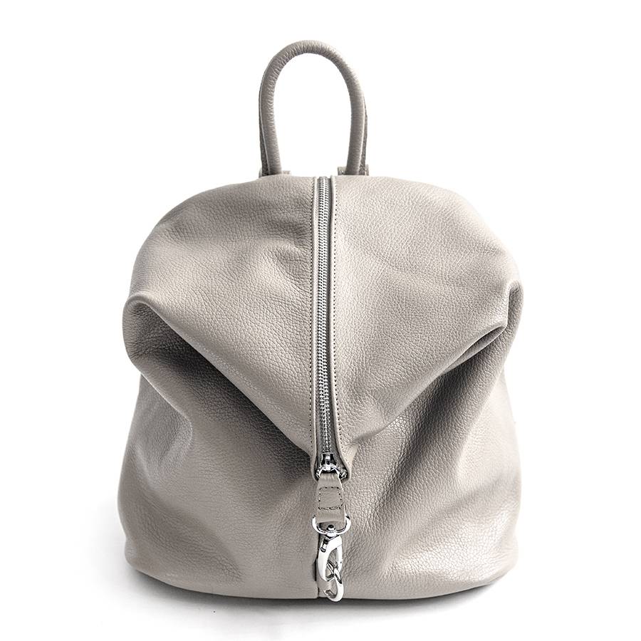 Laura Di Maggio FLIP – Zaino con zip in pelle panna Qualità