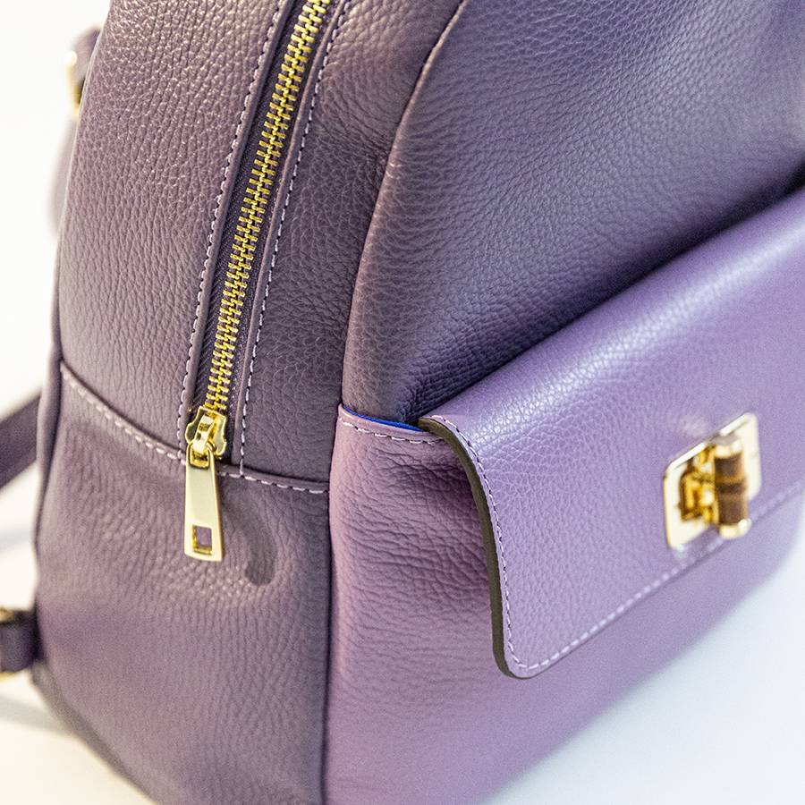 Laura Di Maggio NEMO – Zaino in pelle lilla & violetto Qualità Garantita