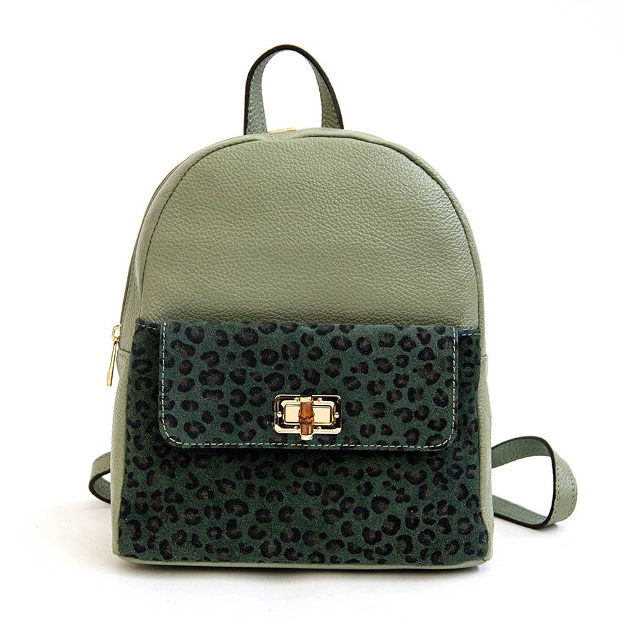 Laura Di Maggio NEMO – Zaino in pelle verde salvia Negozi Online