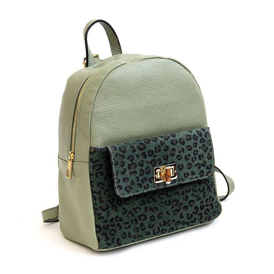 Laura Di Maggio NEMO – Zaino in pelle verde salvia Negozi Online