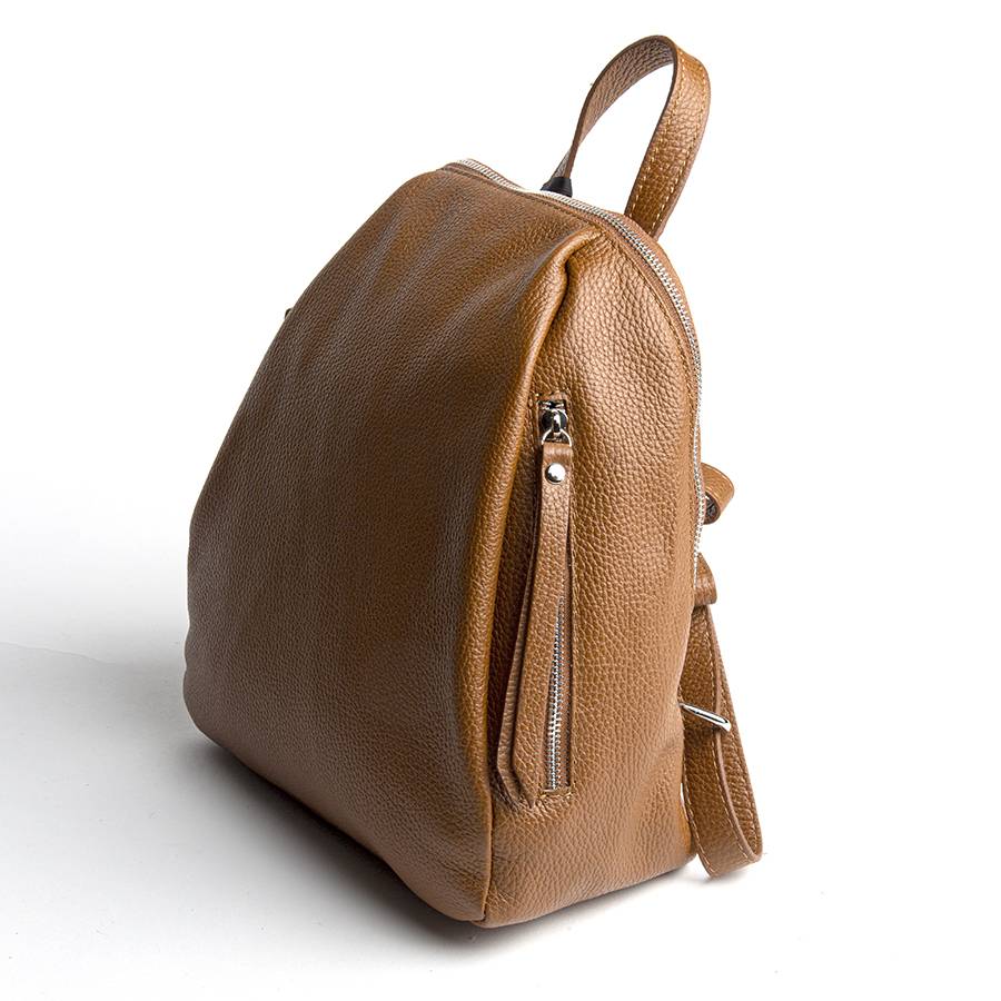 Laura Di Maggio ZIP – zainetto in pelle dollaro cuoio Fino Al -60%