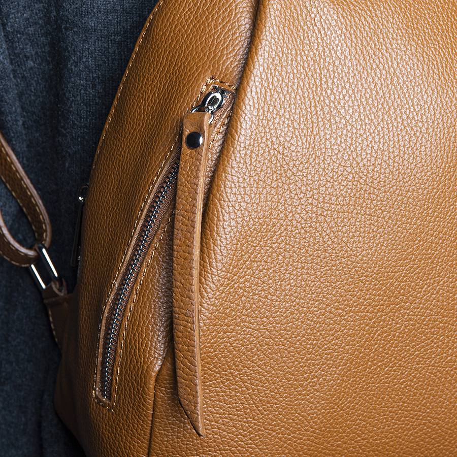 Laura Di Maggio ZIP – zainetto in pelle dollaro cuoio Fino Al -60%