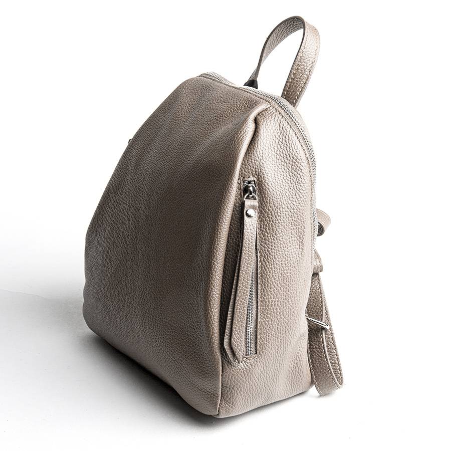 Laura Di Maggio ZIP – zainetto in pelle dollaro beige Shopping Online