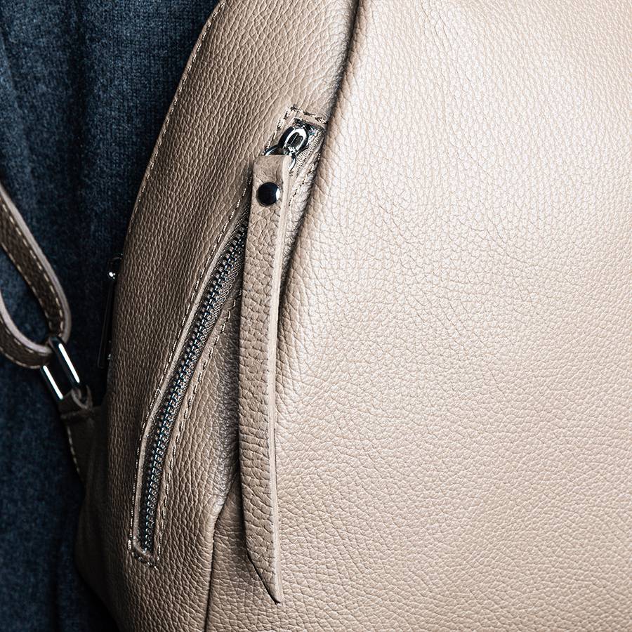 Laura Di Maggio ZIP – zainetto in pelle dollaro beige Shopping Online