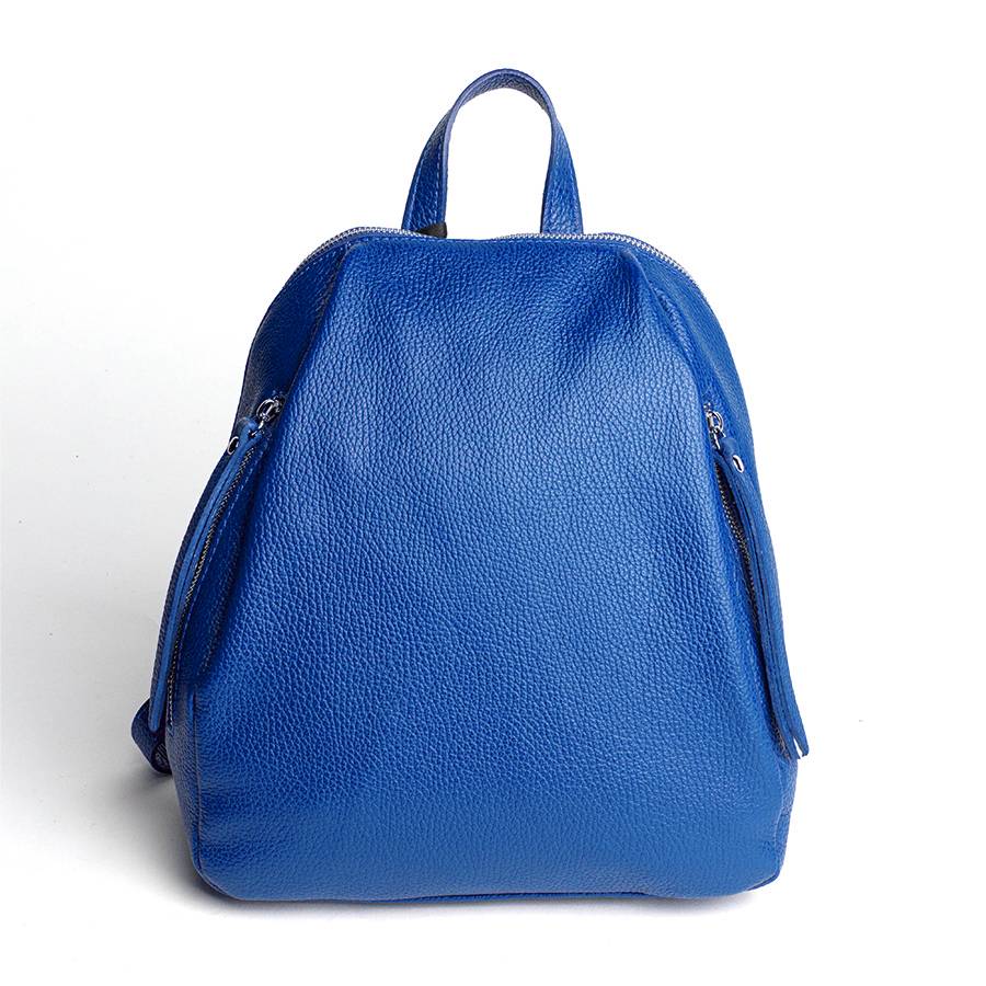 Laura Di Maggio ZIP – zainetto in pelle dollaro blu elettrico Presa