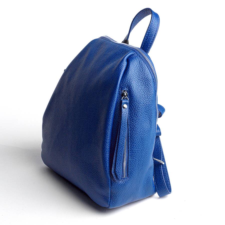 Laura Di Maggio ZIP – zainetto in pelle dollaro blu elettrico Presa