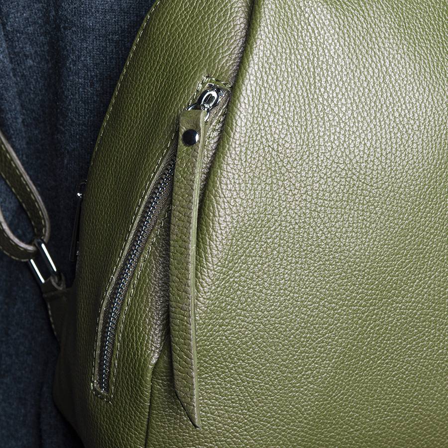 Laura Di Maggio ZIP – zainetto in pelle dollaro oliva Sconto