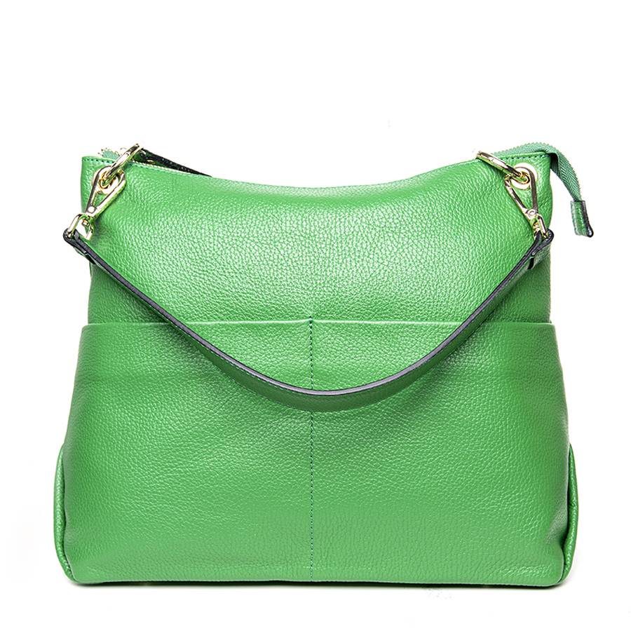 Laura Di Maggio NINA – borsa a spalla in pelle dollaro verde Offerta natalizia