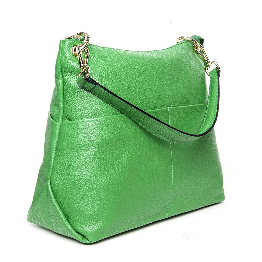 Laura Di Maggio NINA – borsa a spalla in pelle dollaro verde Offerta natalizia