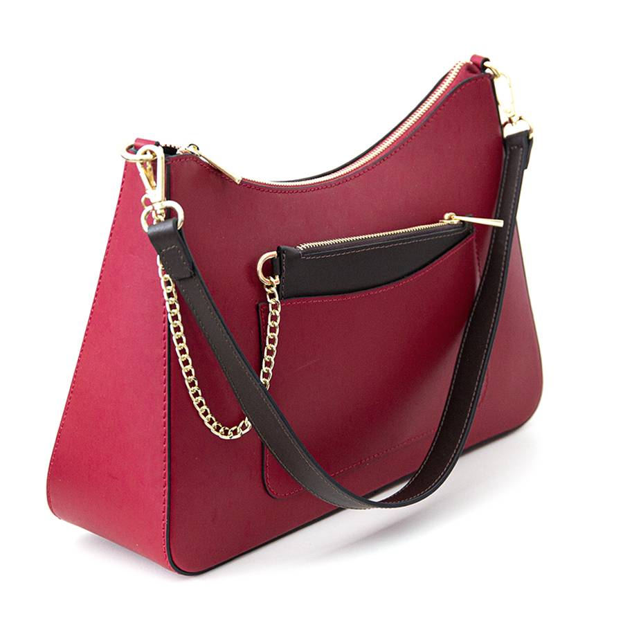 Laura Di Maggio LENA – Borsa a spalla in pelle elegant rubino Offerta Giorno del Papà