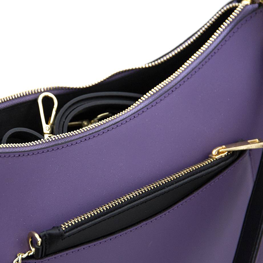 Laura Di Maggio LENA – Borsa a spalla in pelle elegant viola Offerta San Valentino
