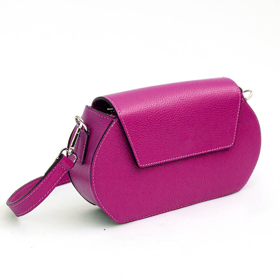 Laura Di Maggio HEDY – Postina con patta in pelle fuxia Offerta migliore