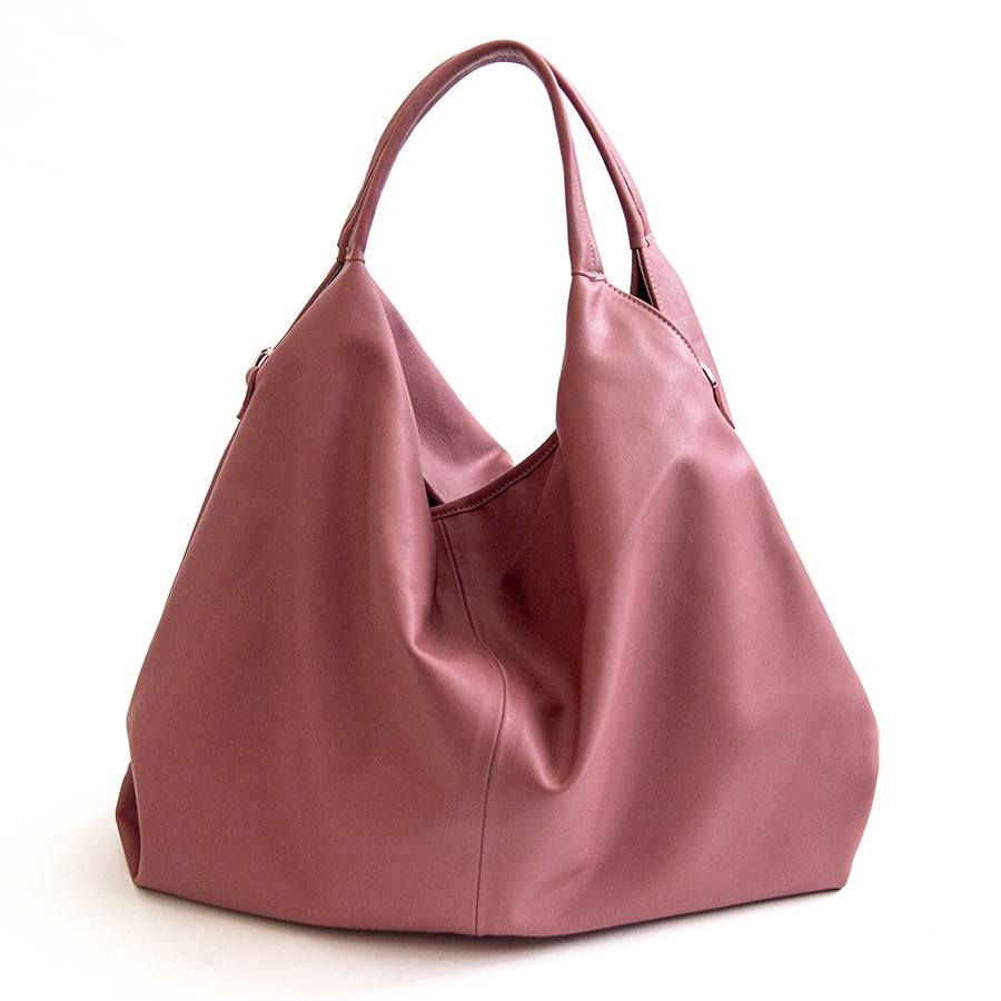 Laura Di Maggio ELSA – Sacca maxi in pelle nappa rosa malva Online Outlet
