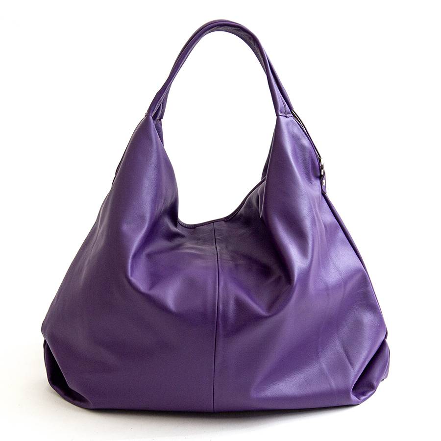 Laura Di Maggio ELSA – Sacca maxi in pelle nappa viola Offerta temporanea