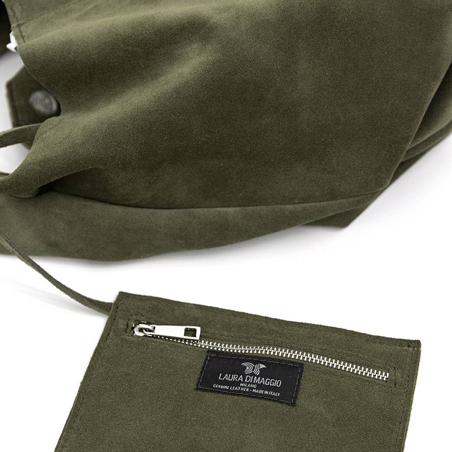 Laura Di Maggio LE SAC – sacca in pelle camoscio verde militare Bestseller