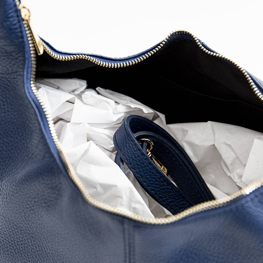 Laura Di Maggio VANESSA – Maxi sacca in pelle blu Super Saving Price