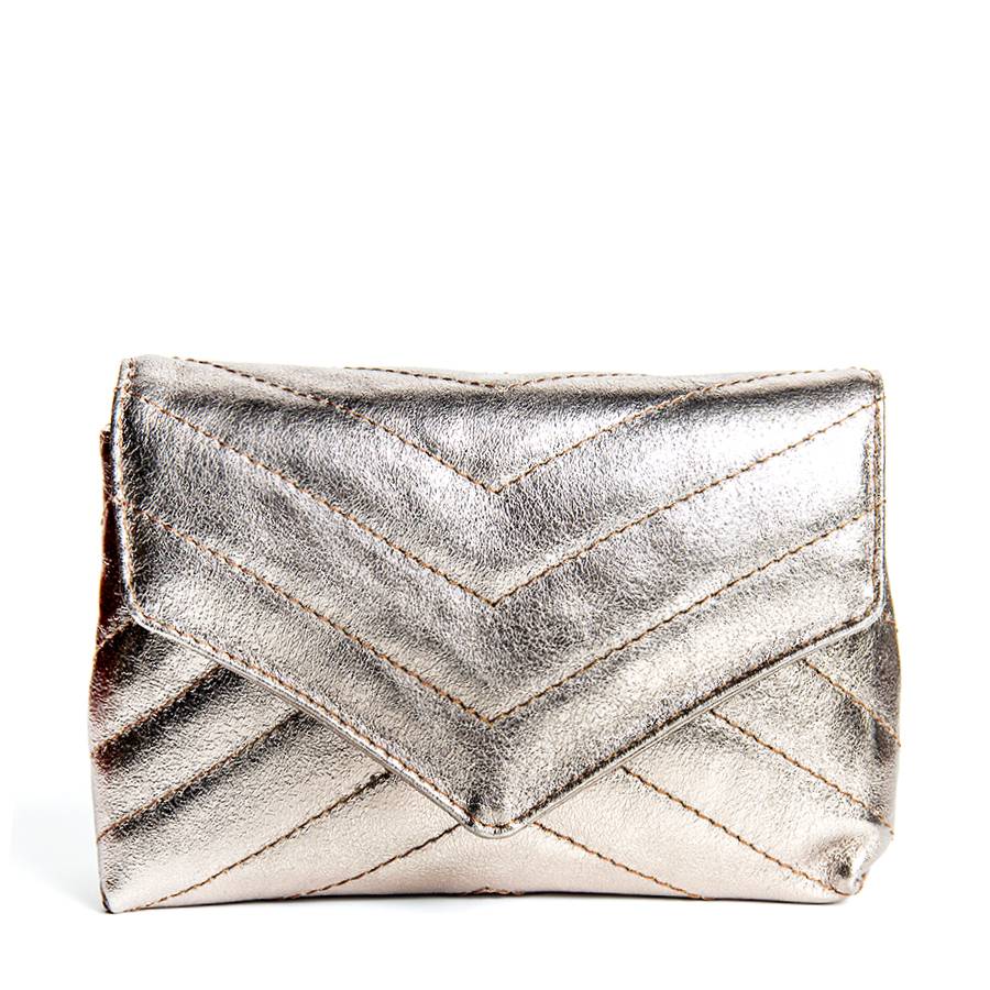 Laura Di Maggio VEGA – marsupio laminato a trapunta bronzo Only for today