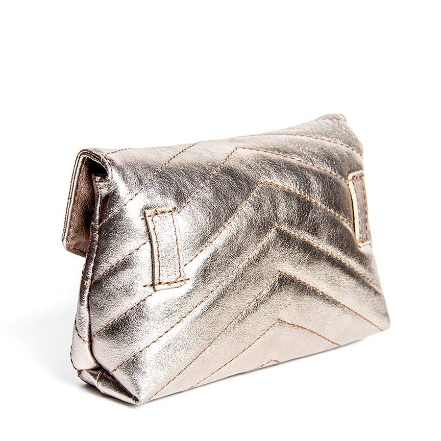 Laura Di Maggio VEGA – marsupio laminato a trapunta bronzo Only for today