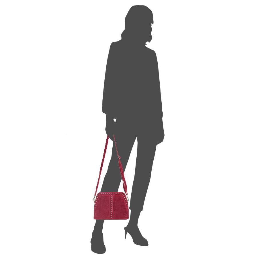 Laura Di Maggio DOROTEA – Borsa in Pelle da Sera – Camoscio Bordeaux Offerta speciale della fabbrica
