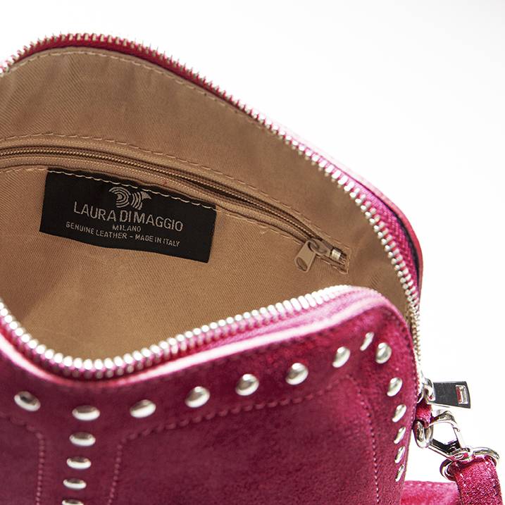 Laura Di Maggio DOROTEA – Borsa in Pelle da Sera – Camoscio Bordeaux Offerta speciale della fabbrica