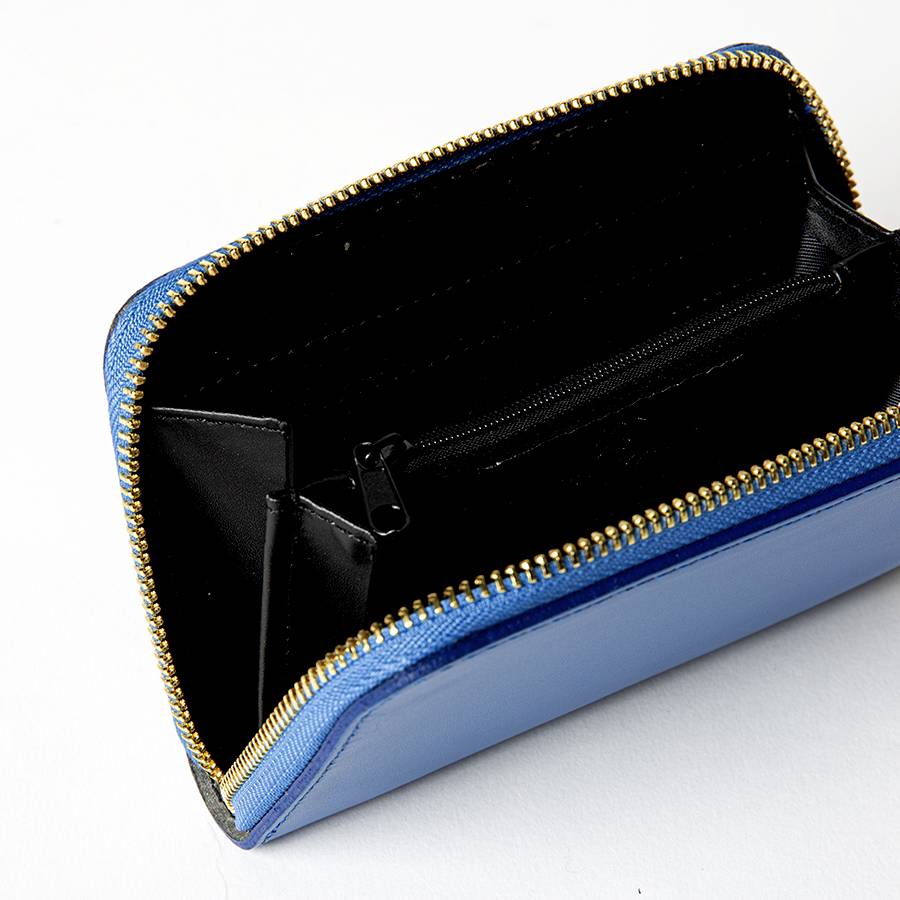 Laura Di Maggio ELEGANT MINI – portafoglio in pelle elegant blu Trasporto libero internazionale