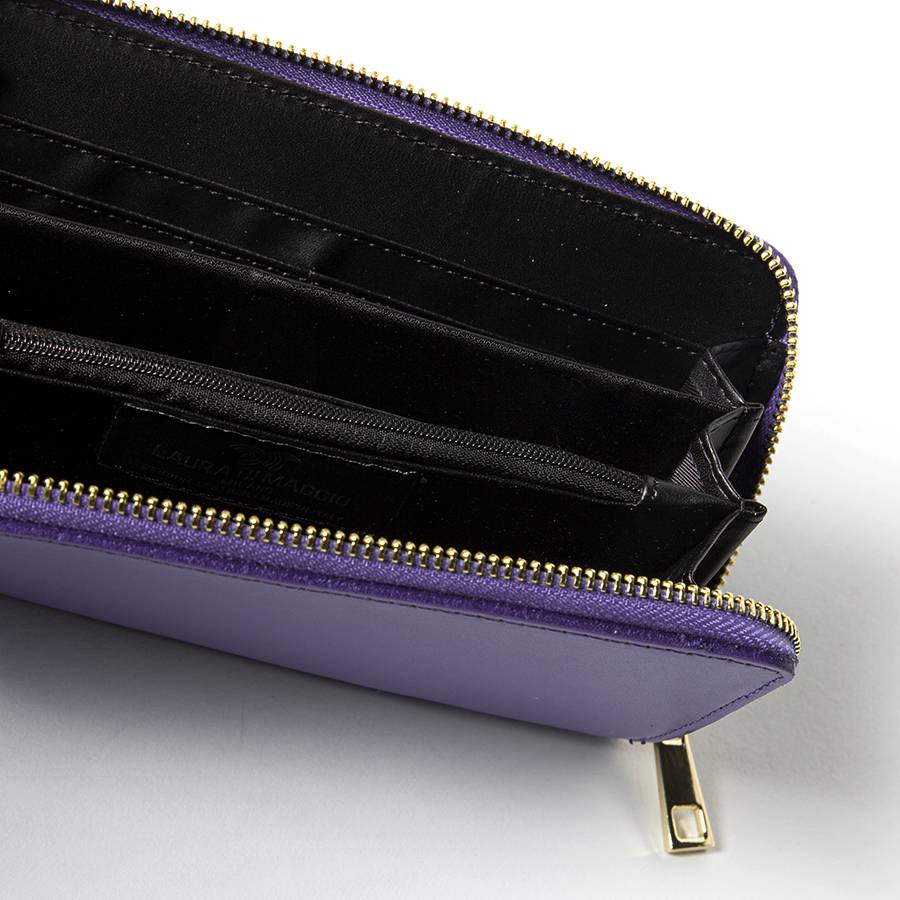 Laura Di Maggio ELEGANT – portafoglio in pelle elegant viola Limitato a 3 giorni