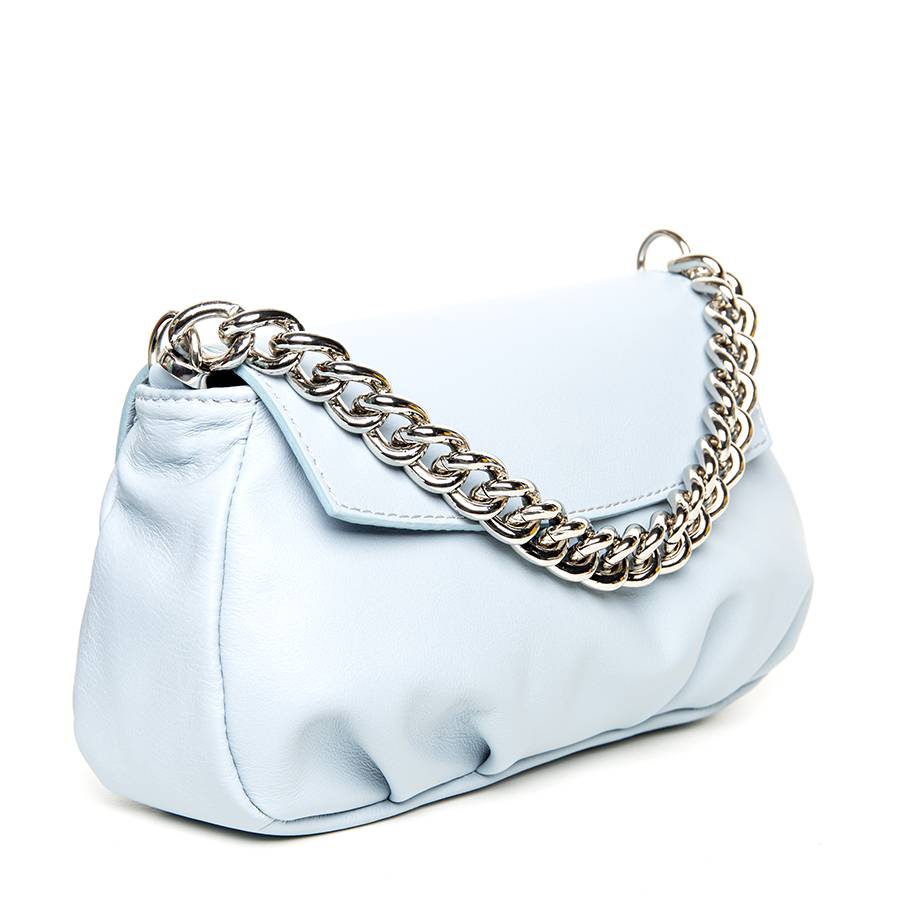 Laura Di Maggio BONBON – Borsa da sera in pelle soft azzurra Acquista Ora