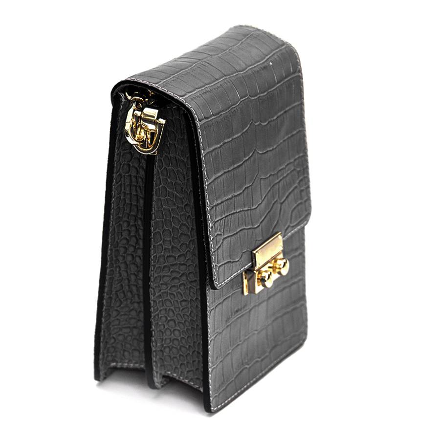 Laura Di Maggio SOIRÉE – Borsa da Sera in Pelle Stampa Cocco – Nero Fino Al -60%