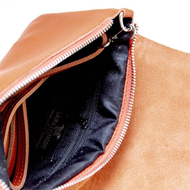 Laura Di Maggio CLAIRE – pochette sottile arancio in pelle dollaro Online