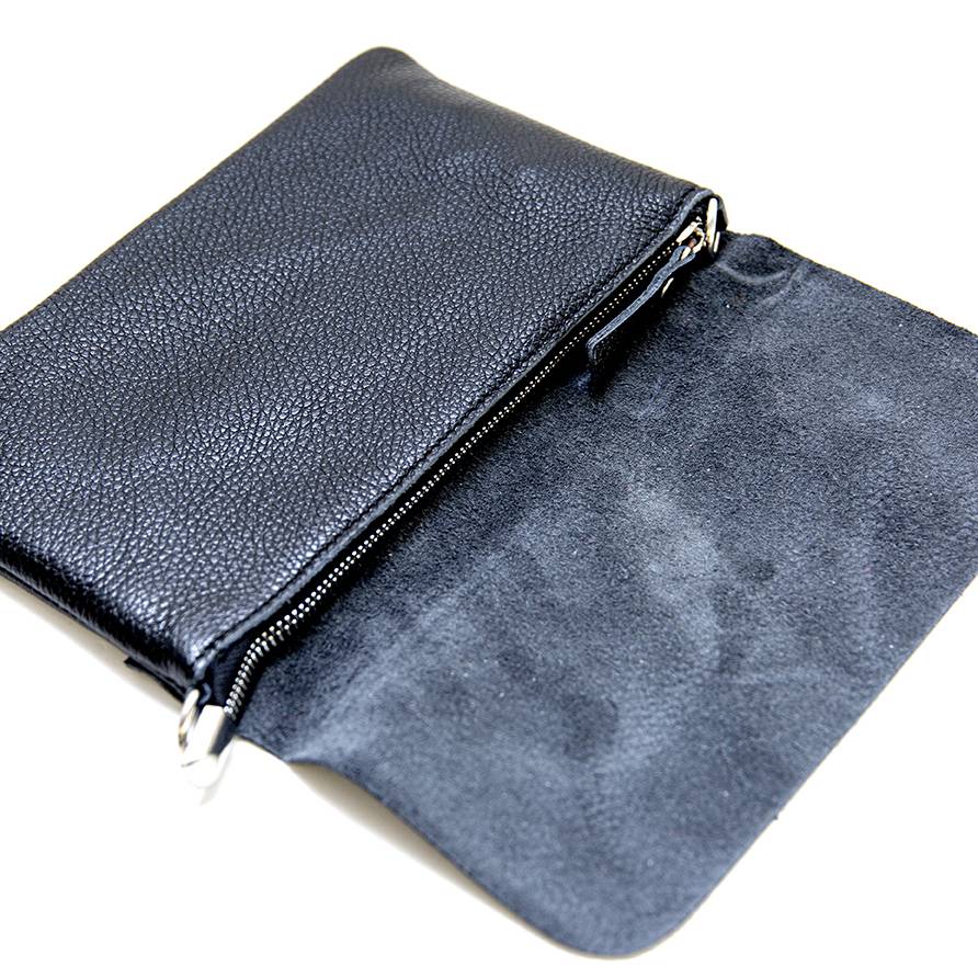 Laura Di Maggio CLAIRE – pochette sottile nera in pelle dollaro Outlet