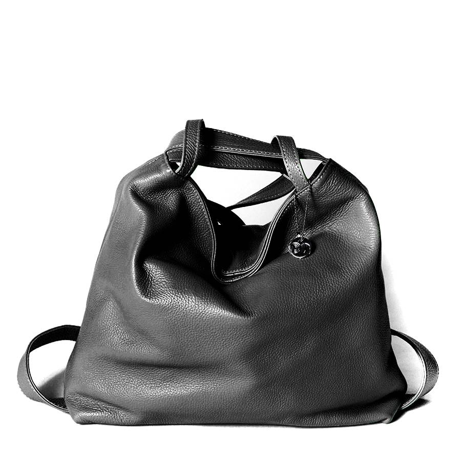 Laura Di Maggio VENICE – Zaino/borsa in pelle dollaro nero Saldi Di Fabbrica