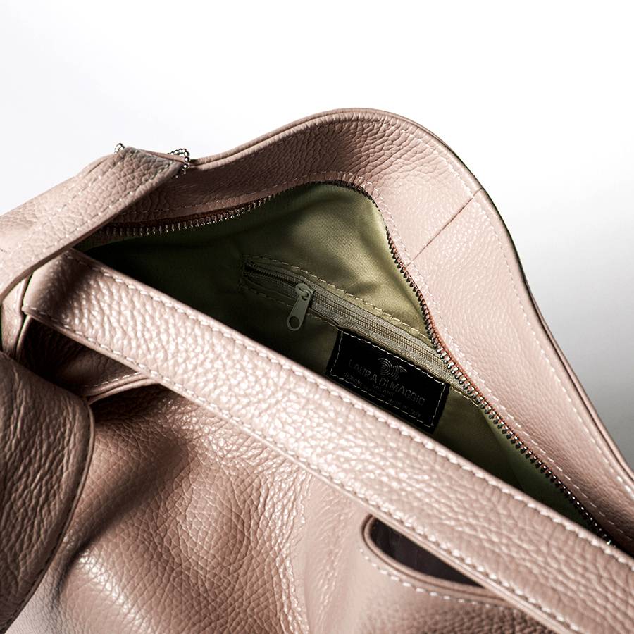 Laura Di Maggio VENICE – Zaino/borsa in pelle dollaro rosa In Saldo