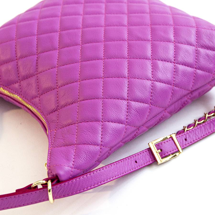 Laura Di Maggio ISABEL – Zaino/borsa in nappa trapuntata fuxia Offerta speciale