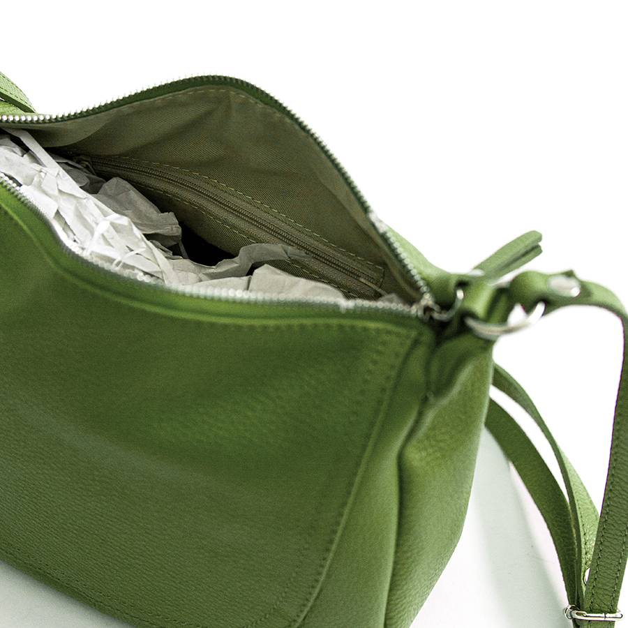 Laura Di Maggio FABIA – Sacca a tracolla in pelle verde Fornitura limitata