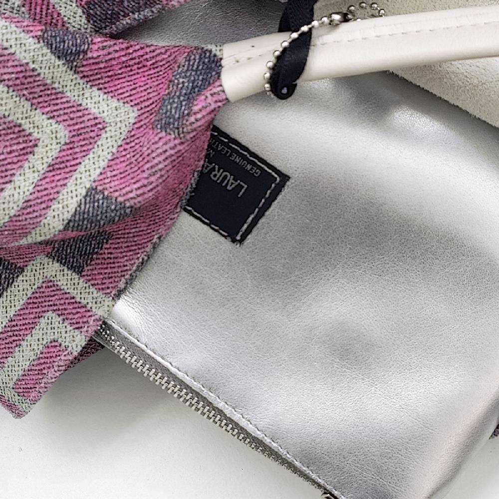 Laura Di Maggio FANTASY MAXI – Sacca in tessuto stampato rosa Offerta natalizia