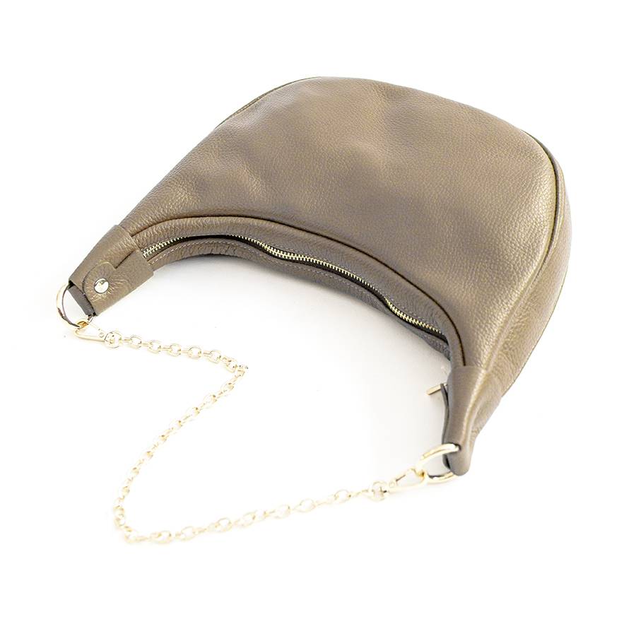 Laura Di Maggio MOON – Borsa a spalla in pelle taupe Online Outlet