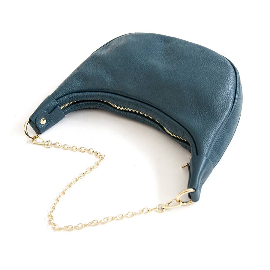 Laura Di Maggio MOON – Borsa a spalla in pelle petrolio Lightning offer