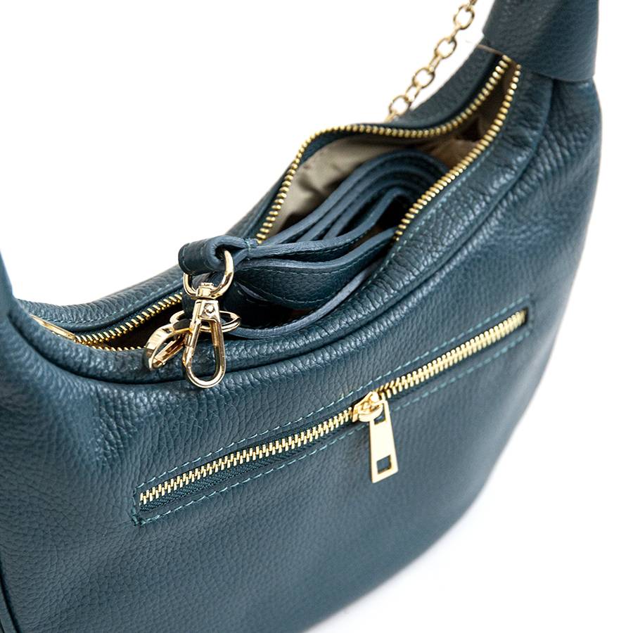 Laura Di Maggio MOON – Borsa a spalla in pelle petrolio Lightning offer